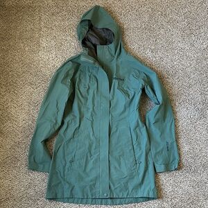 Marmot Women's Teal Hooded Rain Jacket